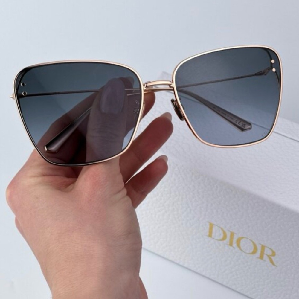 Dior Gold Gradient Blue Butterfly Women’s Sunglasses